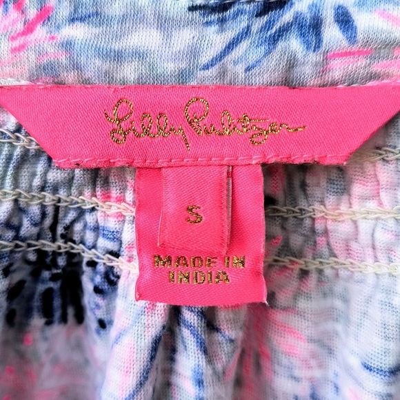 Lilly Pulitzer Essie Sea to Shining Sea Sleeveless Popover Blouse, S - Picture 3 of 8